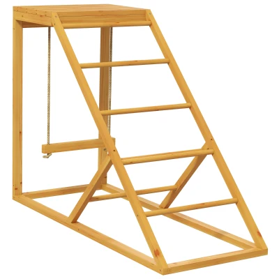 PawHut Wooden Chicken Coop Toy with Swing Set, Natural