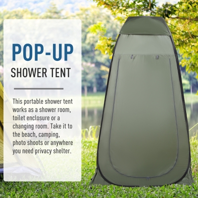 Seaweed Green Popup Shower Tent - Portable Changing Room