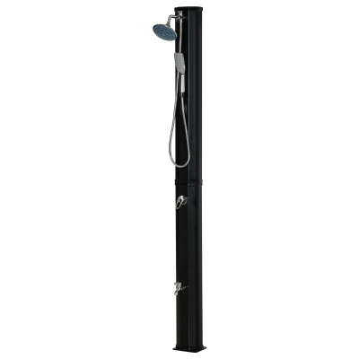 Outsunny 7ft Outdoor Solar Heated Shower with 360 Rotating Shower Head, Foot Shower Faucet, Temperature and Pressure Adjustable