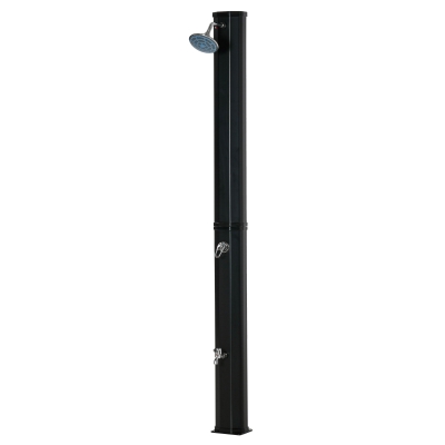 Outsunny 7ft Outdoor Solar Heated Shower with 360 Rotating Shower Head, Foot Shower Faucet, Temperature and Pressure Adjustable