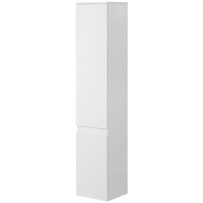 kleankin Tall Bathroom Cabinet, Freestanding Storage Organizer with Adjustable Shelves and Cupboards, 11.8" x 11" x 6", White