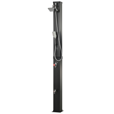 Outsunny 10.6Gal Outdoor Solar Shower w/ 360 Rainfall, Handheld Head, 60℃ Temperature Adjustment for Backyard Poolside Beach Spa