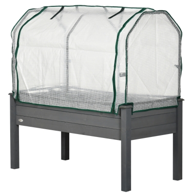 Elevated Planter Box 47.75" x 21.75" x 46" Dark Gray