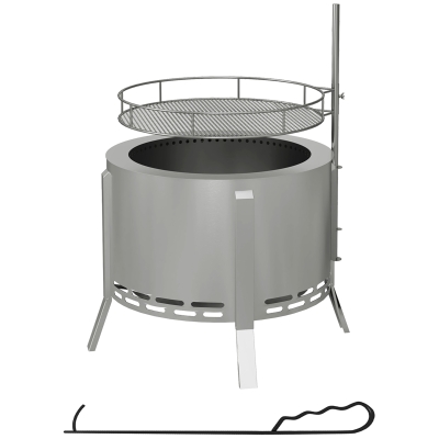 Fire Pit 19" Dia. x 16.5" H Silver