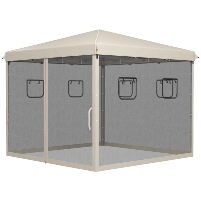 Outsunny 10' x 10' Pop Up Canopy Tent, Adjustable Sun Shelter