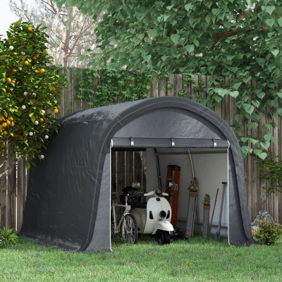 Outsunny 10' x 10' Outdoor Storage Tent, Heavy Duty and Waterproof Portable Shed for Bike, Motorcycle & Garden Tools