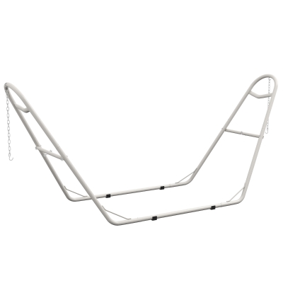 Outsunny 10.3' Adjustable Hammock Stand, Steel, 550 lbs, White