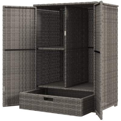 Outdoor Storage Cabinet 31.5" L x 23.6" W x 47.2" H Dark Gray