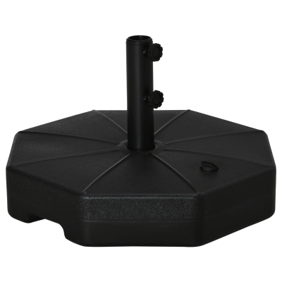 Outsunny Patio Umbrella Base Parasol Holder Outdoor Market Umbrella Stand Weights, Water/Sand Filled for Garden, Poolside, Black