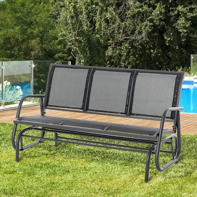 Swing Chair 57.75" x 29.5" x 33.5" Black