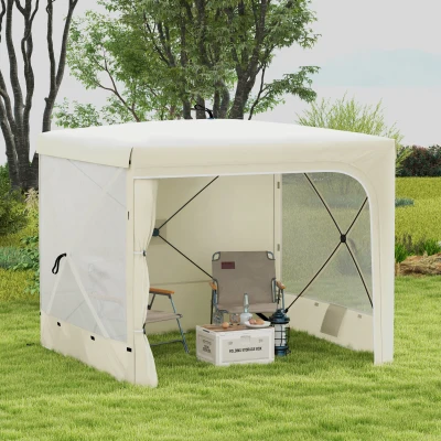 Pop Up Canopy 96" L x 82.75" W x 83.75" H White