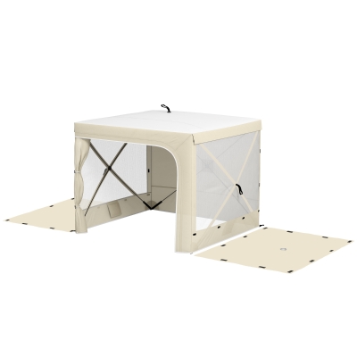 Pop Up Canopy 96" L x 82.75" W x 83.75" H White
