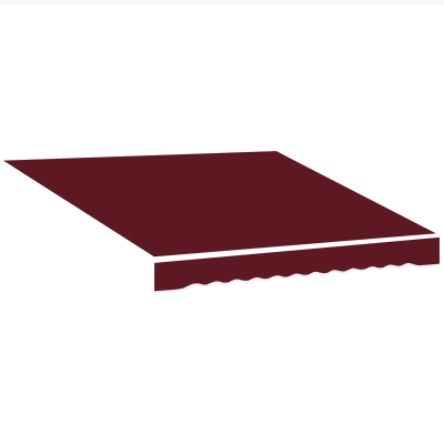 Outsunny 9' x 8' Outdoor Sunshade Canopy Awning Cover, Retractable Awning Fabric Replacement, UV Protection, Wine Red