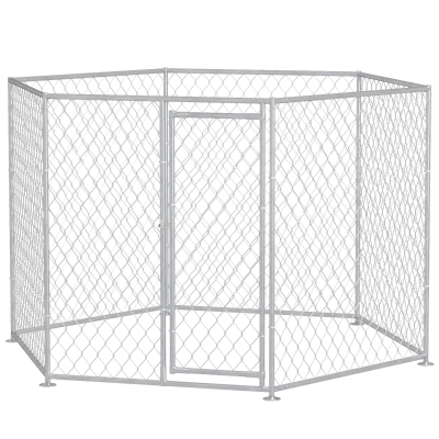Dog Kennel 9.2' x 8' x 5.6' Silver