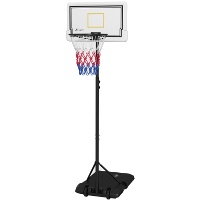Soozier 6-7ft Portable Basketball Hoop, Basketball Goal with Wheels and Fillable Base, for Teenagers Youth Adults