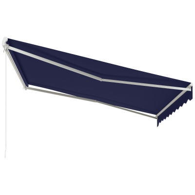 Outsunny 12' x 10' Electric Retractable Awning, Blue