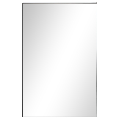 kleankin Wall Mounted Bathroom Medicine Cabinet Mirrored Cabinet with Hinged Door 3-Tier Storage Shelves Silver