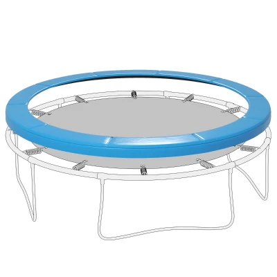 Soozier 14ft Trampoline Replacement Pad Trampolining Replacement Jump Bounce Exercise GYM Pad Only Light Blue
