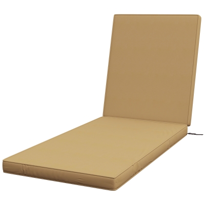 Outsunny 1-Piece Seat Cushion Replacement with Backrest for Lounge, Outdoor Patio Chair Cushions Set with Machine Washable Cover