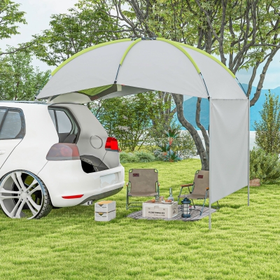 Outsunny SUV Awning Tailgate Tent, Portable Car Awning with Side Wall, for Truck, RV, Van, Trailer and Overlanding Camping
