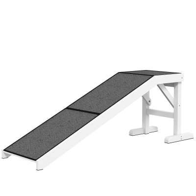 PawHut 60" Pet Ramp for Dogs & Cats, Non-Slip, White