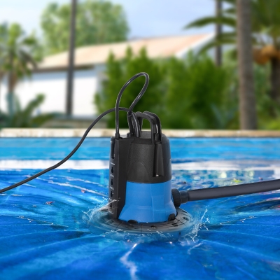 Pool Cover Pump 11.75" x 11.75" x 11" Black