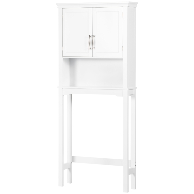 kleankin Over the Toilet Storage, Bathroom Cabinets Over Toilet, Cabinet Above Toilet with Doors and Shelves