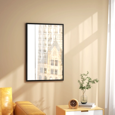 HOMCOM 24" x 36" Bathroom Mirror for Wall, Rectangular Mirror for Living Room, Bedroom, Entryway, Black