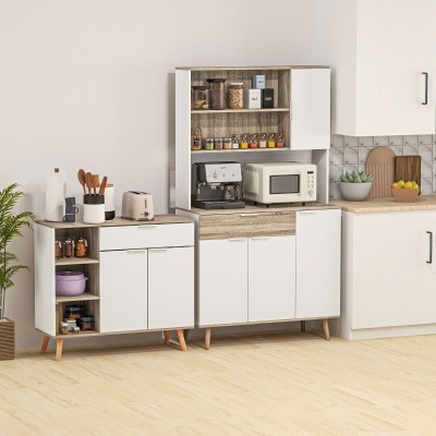 HOMCOM Modern Sideboard Cabinet, Freestanding Sideboards and Buffets with 2 Doors, Drawer and Adjustable Shelves