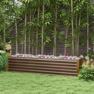 Raised Bed 94" L x 23.5" W x 22.25" H Brown