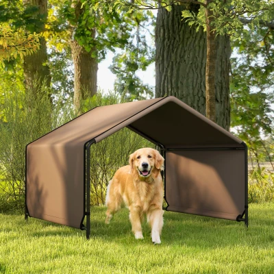 PawHut Portable Water-Resistant Dog Tent, Brown