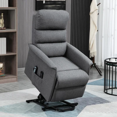 HOMCOM Power Lift Recliner Chair with Massage, Gray