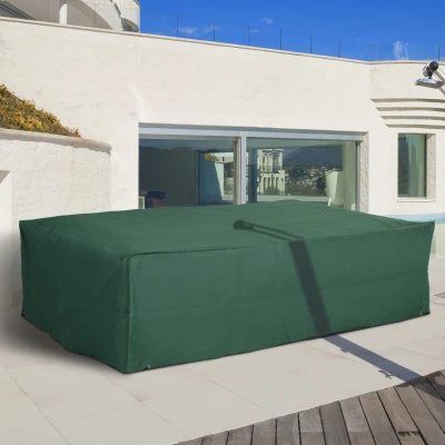 Outsunny 97" Heavy Duty Outdoor Sectional Sofa Cover, Dark Green