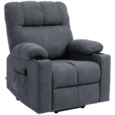 HOMCOM Electric Power Lift Recliner Chair for Elderly, Dark Gray