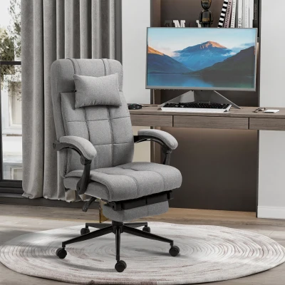Vinsetto High Back Office Chair, Swivel, Adjustable, Light Gray
