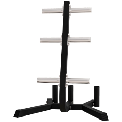 Soozier Olympic Weight Plate Rack, 660 lbs Capacity, Black