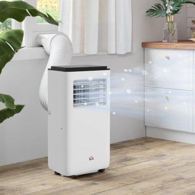 HOMCOM 8,000 BTU Portable Air Conditioner with Dehumidifier, White