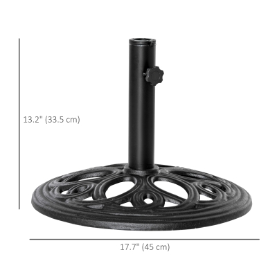 Gardenised Square- Bronze Cast Iron Umbrella Base Stand 19