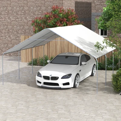 Outsunny 19' x 19.5' Portable Carport, UV-Resistant Garage Tent