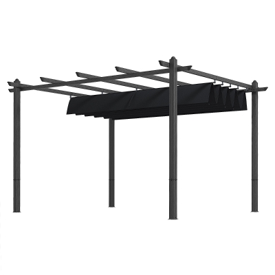 Outsunny 10' x 12' Aluminum Pergola Canopy, Gray