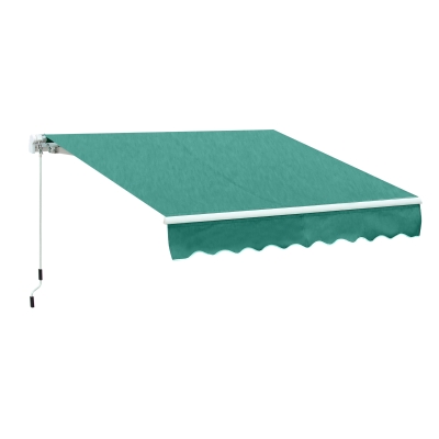 Outsunny 10' x 8' Retractable Patio Awning, Green