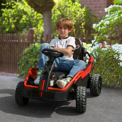 Qaba 24V Kids Electric Ride-On Car, Remote Control, Red