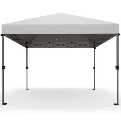 Outsunny 10x10FT Pop Up Canopy with 1-Button Push, Wheeled Bag, Stakes, Ropes, Sandbags, Height Adjustable Instant Sun Shelter