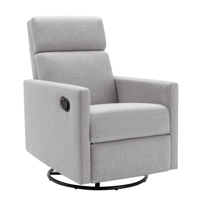 Modern Upholstered Rocker Nursery Chair, Gray