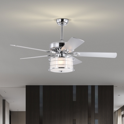 52" LED Ceiling Fan with Remote, Chrome