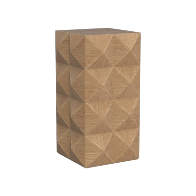 Retro Coffee Table with Three-Dimensional Embossed Pattern, Natural