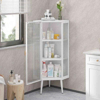 22.25'' Floor Corner Cabinet, White