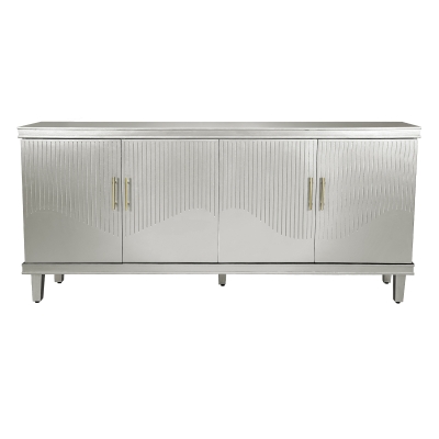 70.07'' Large 4-Door Cabinet, Champagne
