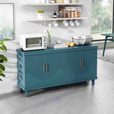 59.84'' Large 4-Door Cabinet, Blue