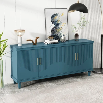 70.07'' Large 4-Door Cabinet, Olive Green
